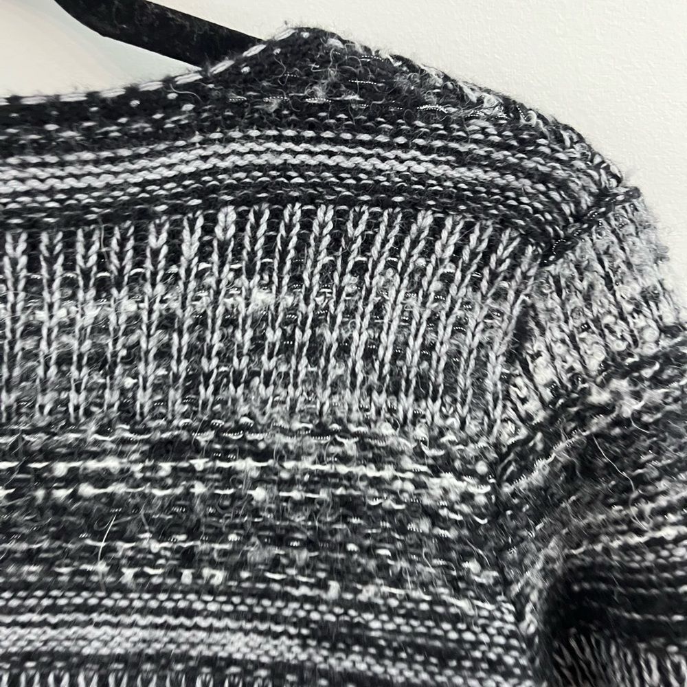 PURE Collection Sweater Cardigan Black Grey 8/10 - Picture 8 of 8